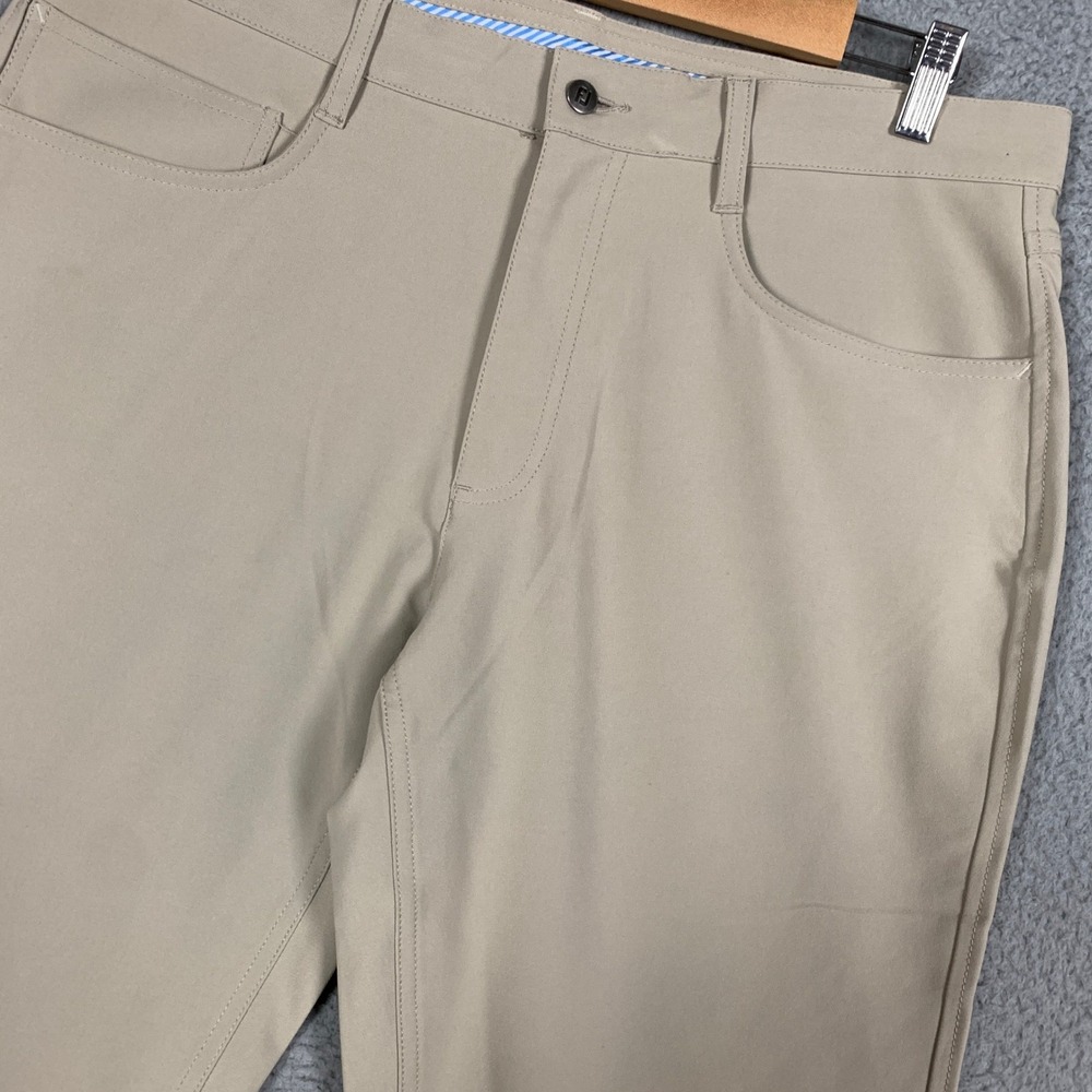 FootJoy Golf Pants Men's 35 x 32 Tan‎ Khaki Stretch Athletic Fit Performance - Picture 4 of 11